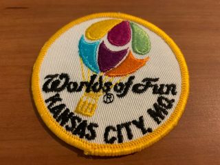 Vintage Worlds Of Fun Souvenir Patch/badge,  Kansas City,  Mo