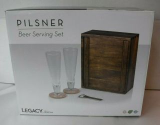 Pilsner Beer Serving Set Fluted Beer Glasses