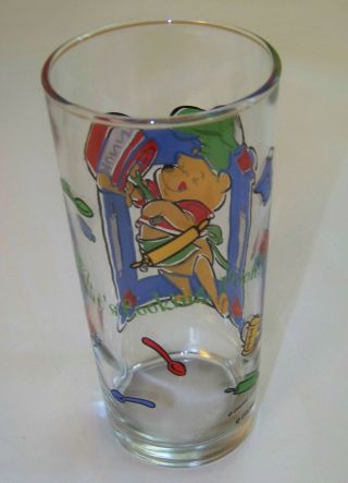 DISNEY Juice Glass: WINNIE the POOH - WHAT ' S COOKING POOH 14 oz 2