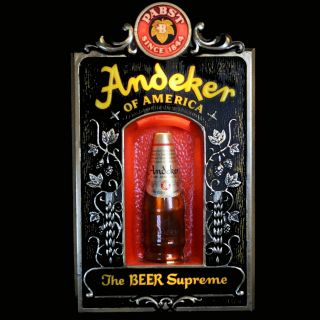 Pabst Vintage Andeker Of America The Beer Supreme Bar Lighted Sign