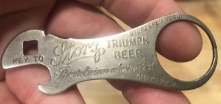 Pre - Pro Storz Triumph Beer - Old Saxon Brau Bottle Opener Exc.  Omaha
