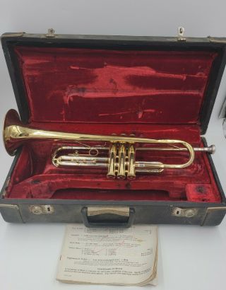 Reynolds Medalist Trumpet W/ Reynolds 7c Mouthpiece & Case 278683 Vintage
