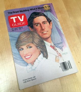 Vintage Tv Guide July 1981 The Royal Family Wedding Princess Diana Collectible