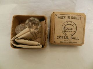 Vintage Fortune Telling Crystal Ball Game - Boxed With Instructions