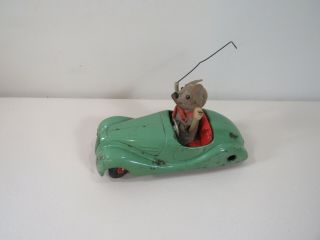 Schuco Us Zone Germany Wind Up Toy Sonny 2005 Mouse In Green Bmw Car