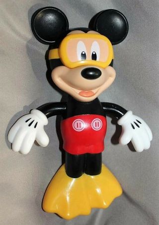 Disney Mickey Mouse Scuba Diver Toy Winds Up & Swims