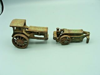 Avery & Huber Antique Cast Iron Toy Steam Tractors 1920s Paint