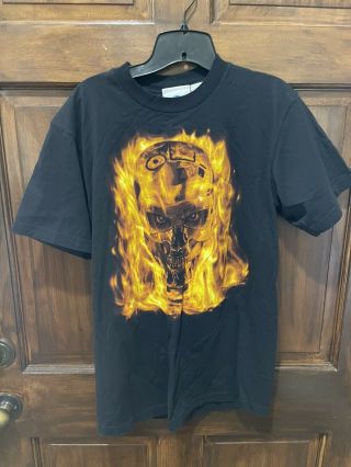 Terminator 2 T2 - 3d Universal Studios T - Shirt 90s Vintage Vtg Black Medium