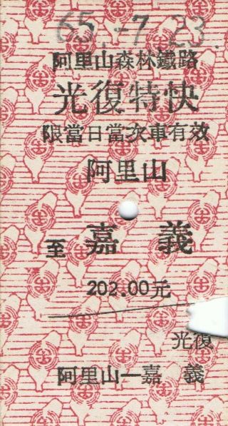 Railway Tickets Taiwan Tra Well Edmondson Example As Seen 1976 5