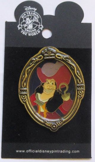 Disneyland Resort Pin 2000 Peter Pan Captain Hook In Magic Mirror (pinpics 72)