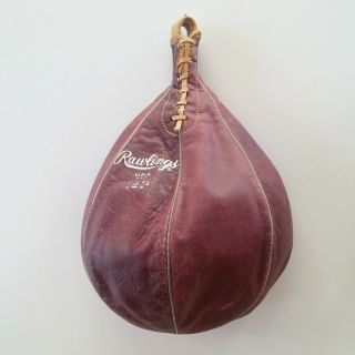 Vintage Rawlings 12p Leather Speed Bag For The Collector Rare