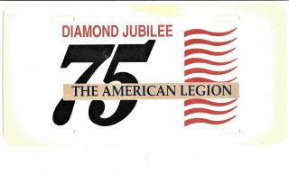 Undated (1994) License Plate Topper - - American Legion Diamond Jubilee