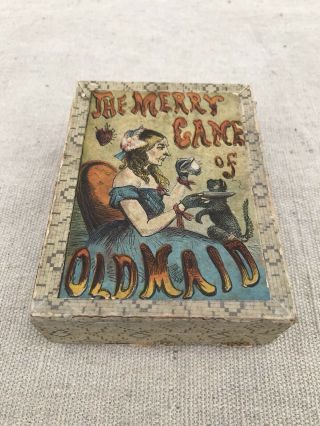 Antique Mcloughlin Bros Old Maid Card Game The Merry Game Of Old Maid
