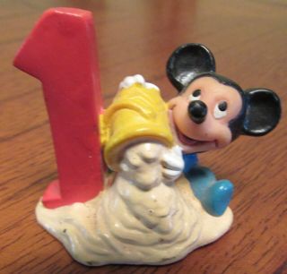 Vintage Disney Cake Topper - 1 Baby Mickey Mouse - Applause - Pvc Figure
