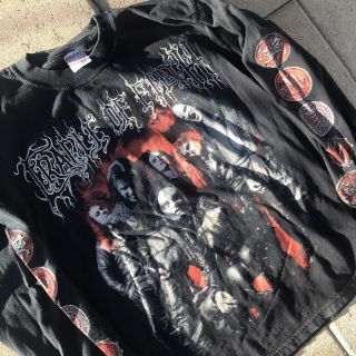 Vintage y2k CRADLE OF FILTH Long Sleeve Shirt Medium Tour black metal goth satan 2