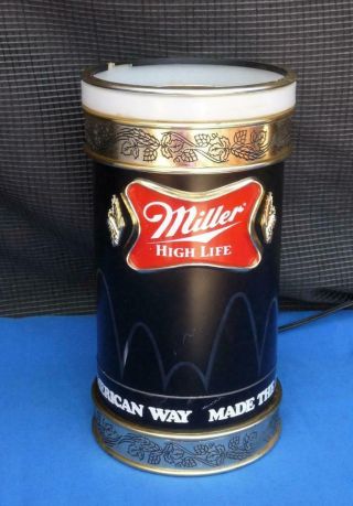 Vintage 1984 Miller High Life Rotating Motion Lighted Bouncing Ball Beer Sign