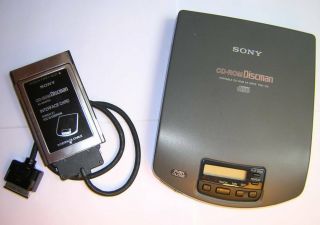 Vintage Sony Discman Portable External Pcmcia Cd - Rom Drive Kit Prd - 150 Win 95 98