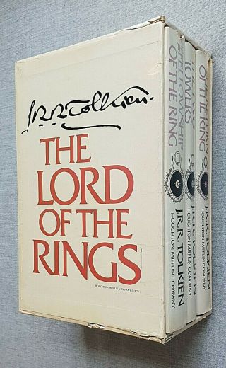 Vintage Tolkien The Lord Of The Rings Hardcover 3 Vol Box Set With Maps 1978