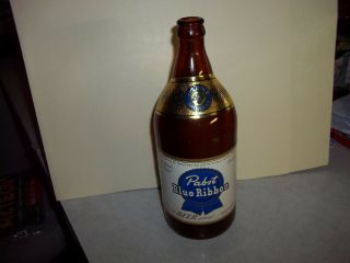 Vintage Pabst Blue Ribbon Beer Quart 32oz.  Bottle Wisconsin Wi Bar Tavern Saloon