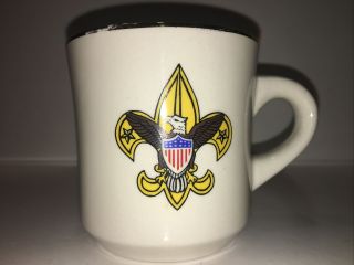 Boy Scout Coffee Mug Vintage Gold Rim