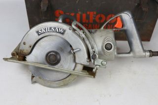 Vintage Skilsaw 7 - 1/4” Worm Drive Circular Saw Model 77 Duty W/ Carry Box