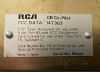 RCA CB Co - Pilot 14T303 CB BASE STATION WITH MICROPHONE VINTAGE 2