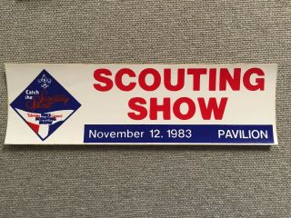 Vintage Boy Scout Show 11/1/1983 Va Beach,  Va Pavilion 10 " Bumper Sticker
