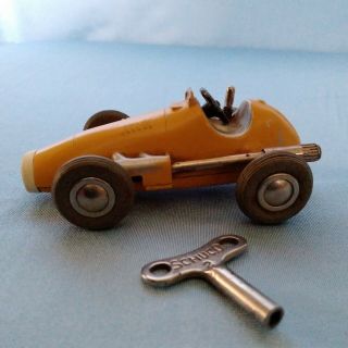 Vintage Schuco 1040 Micro Racer Ferrari Wind Up Cast Toy Car W/key Germany
