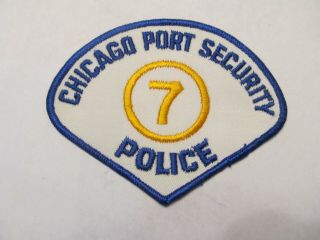 Illinois Chicago Police 7th Port Security Patch Defunct Cheese Cloth