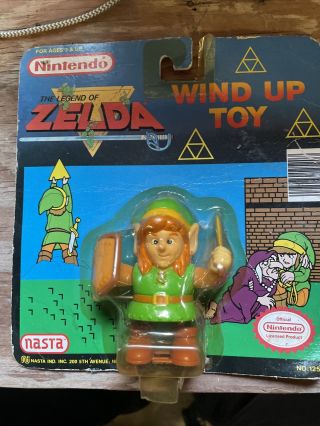 Nintendo The Legend Of Zelda: Link Wind Up Toy Made Bu Nasta 1989 Very Rare