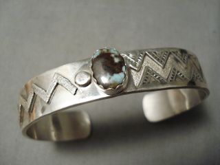 Important Vintage Navajo Dry Creek Turquoise Sterling Silver Bracelet