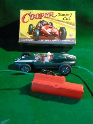 Vintage Cooper Racing Car - 1950s Empire Toys - Battery Driven