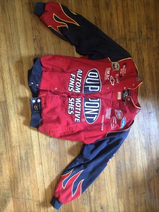 Vintage Jeff Gordon 24 Dupont Chase Authentics Drivers Line Jacket Size M