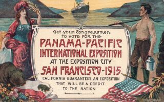1915 San Francisco Panama Pacific Expo Worlds Fair Postcard