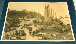 1924 Hankow " Hankou " China Han & Yangtze River Harbor Scene Sepia Photo