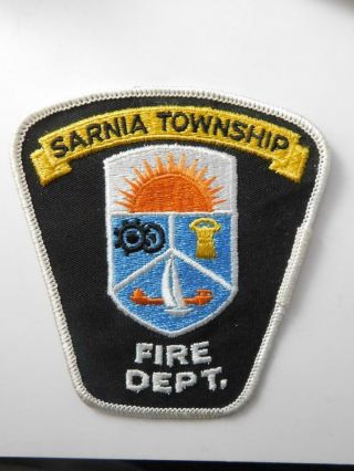 Sarnia Township Fire Department Vintage Patch Badge Ontario Canada Firefighter