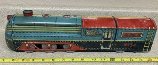 Wolverine No.  34 Tin Litho Locomotive - " Windup "