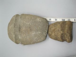 5 Large Indian Artifact Tool Flint Knapping Ax From One Estate