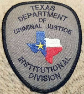 Tx Texas Department Of Criminal Justice Institutional Division Patch