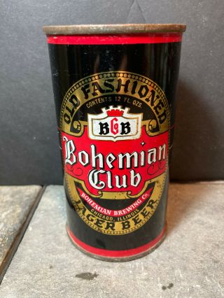 Bohemian Club Flat Top Beer Can.  Chicago Il.  Tough From Chicago All