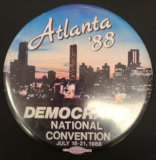 Atlanta 1988 Democratic National Convention Election Pinback Button - Mb329