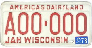 99 Cent 1978 Wisconsin Sample License Plate