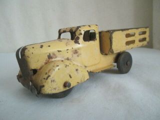 Vintage Pressed Steel Marx Pastel Stake Truck Tin Toy