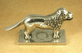 Vintage Lion Nickel Plated Bronze Nutcracker