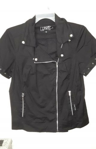 Vintage Tripp Nyc Bondage Shirt Goth Plus Zip Hot Topic Size 2 Xxl Rare