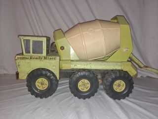 Tonka Truck Vintage Lime Green Cement Ready Mixer Tandem Axle Rare 1970 ' s - 19” 2