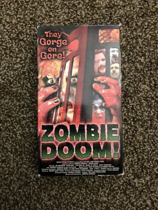 Zombie Doom Vhs - Horror Gore Andreas Schnaas Marc Trinkhaus Vtg Oop