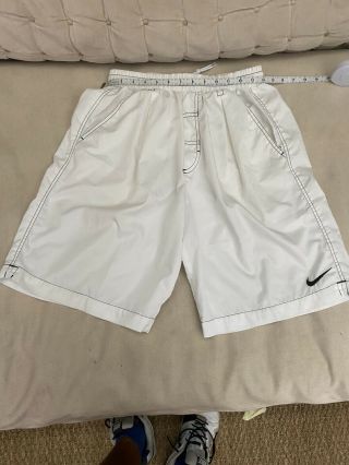 Vintage Nike Challenge Court Shorts Andre Agassi Tennis Rare White Size Medium