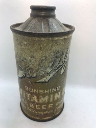 Schlitz Sunshine Vitamin D Cone Top Beer Can - 12 Fl. ,  Oz. ,  Irtp,  Milwaukee,  Wi