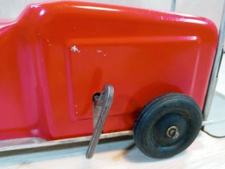 Vintage Nylint Toys Pressed Steel Mechanical Lift Truck Wind - Up Toy Fork Lift 3